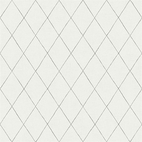 Rhombus Grey Geometric Wallpaper