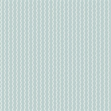 Rickrack Light Blue Wavy Vertical Stripe Wallpaper