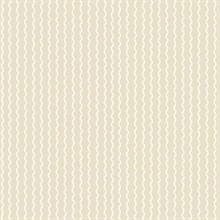 Rickrack Light Taupe Wavy Vertical Stripe Wallpaper