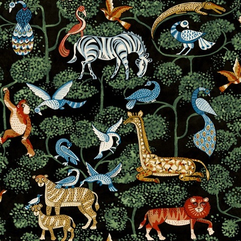 Rigby Multicolor Jungle Animals Wallpaper