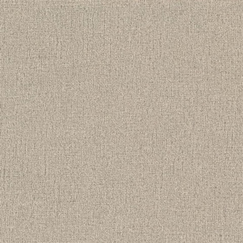 Rollins Tan Faux Linen Commercial Wallpaper