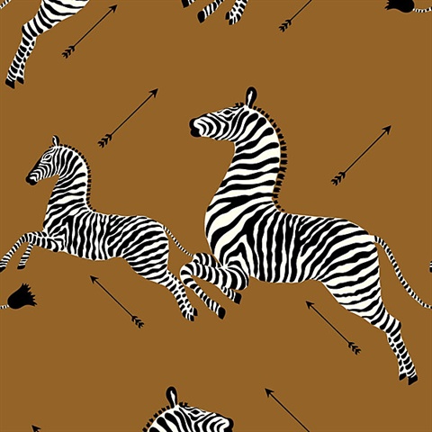 Safari Brown Zebra Wallpaper