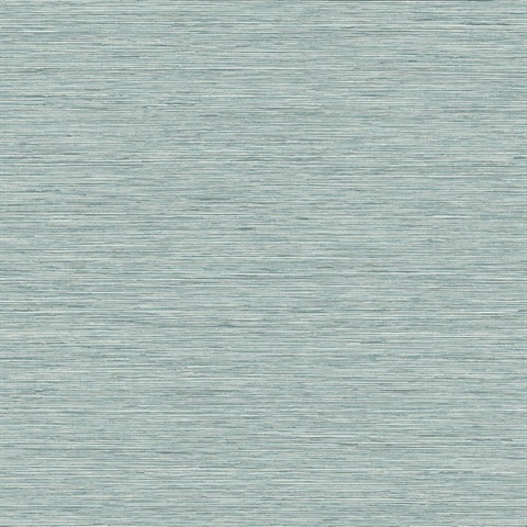 Savannah Faux Beach Grasscloth Aqua Wallpaper