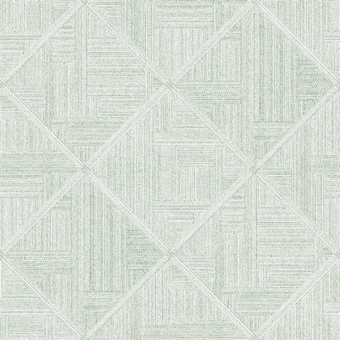 Scott Living Cade Green Geometric Textured Diamond Wallpaper