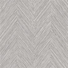 Sitka Carbon Natural Grasscloth Chevron Wallpaper