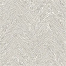 Sitka Cool Linen Natural Grasscloth Chevron Wallpaper