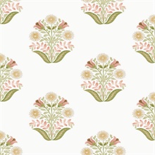 Sophie Pink Floral Medallion Peel & Stick Wallpaper