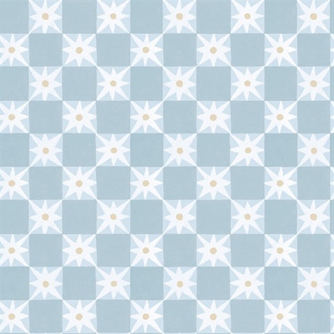 Stardust Blue Checkerboard Peel & Stick Wallpaper