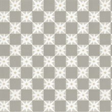 Stardust Warm Grey Checkerboard Peel & Stick Wallpaper