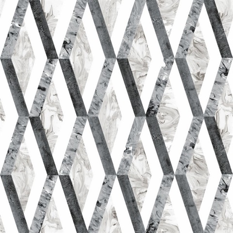 Statuary Diamond Inlay Premium Peel & Stick Wallpaper