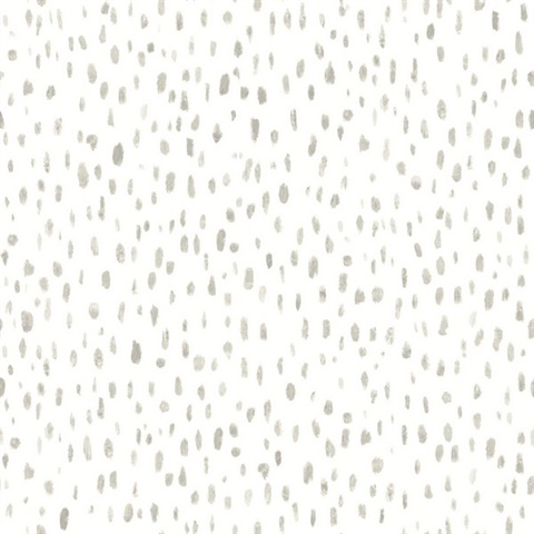 Tachette Taupe Watercolor Polka Dot Wallpaper