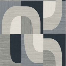 Tampere 27 Charcoal Fabric Backed Vinyl Wallpaper