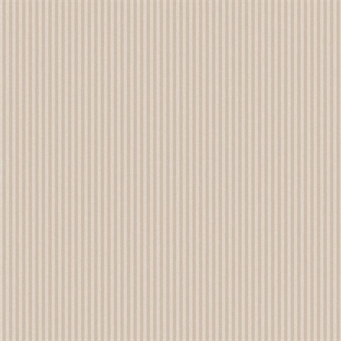 Ticking Beige Stripe Wallpaper