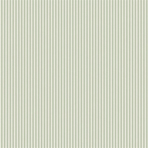 Ticking Light Green Stripe Wallpaper