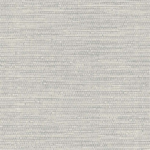 Tok Half Moon Grey Textured Faux Basketweave Wallpaper