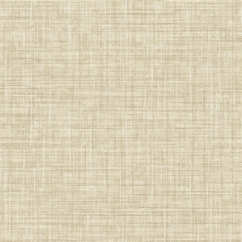 2767-24277 | Tuckernuck Wheat Smooth Faux Linen Fabric Wallpaper
