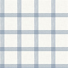 Twain Denim Plaid Wallpaper