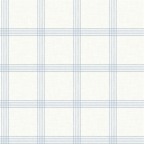 Twain Light Blue Plaid Wallpaper