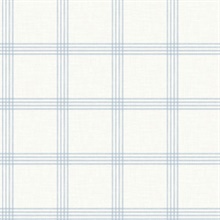 Twain Light Blue Plaid Wallpaper