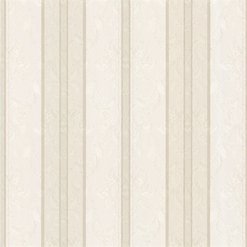 Tybalt Taupe Damask Stripe