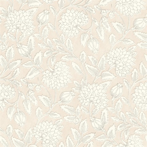 Vadouvan Blush Jacobean Trail Wallpaper