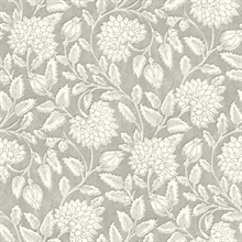 Vadouvan Grey Jacobean Trail Wallpaper