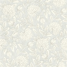 Vadouvan Light Blue Jacobean Trail Wallpaper