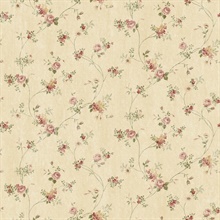 CG97099 | Virginia Wheat Floral Vine Wallpaper | Wallpaper Boulevard