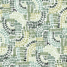 Wanderer Evergreen Mosiac Tile Wallpaper