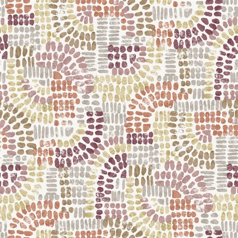 Wanderer Multicolor Mosiac Tile Wallpaper