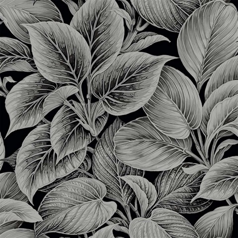 Wasilla Rocky Coast Large Leaf Wallpaper