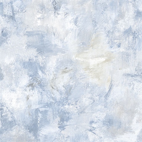 FW36856 | Watercolor Brush Strokes Blue Wallpaper