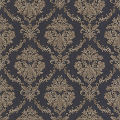 Westminster Dark Blue Damask