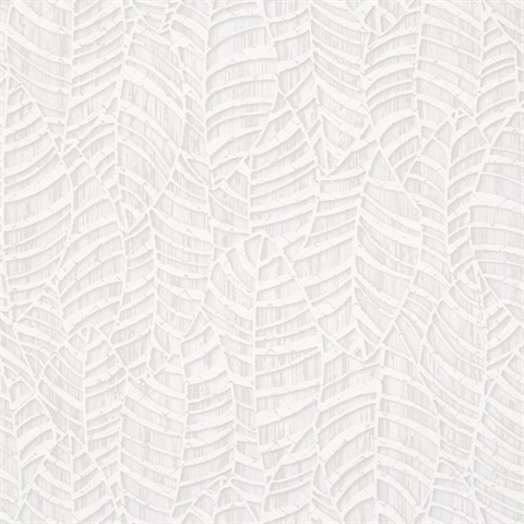 White Glitter Weathered Leaves Silhouette Wallpaper